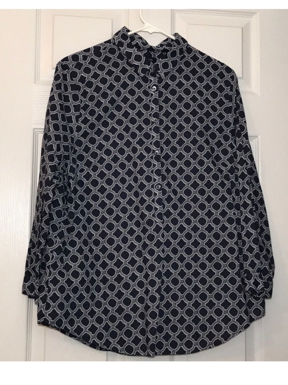 Lands’ End navy and white tunic, NWOT, size 16